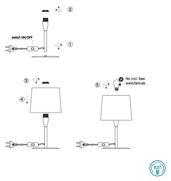 Λάμπα Επιτραπέζια Faro Mambo 64311-48
