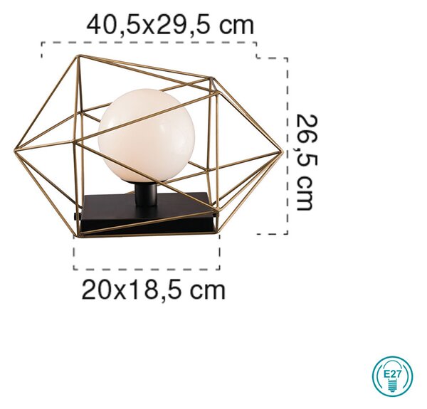 Λάμπα Επιτραπέζια Fan Europe I-Abraxas-L1 Oro 8031414869114 Χρυσό Ματ