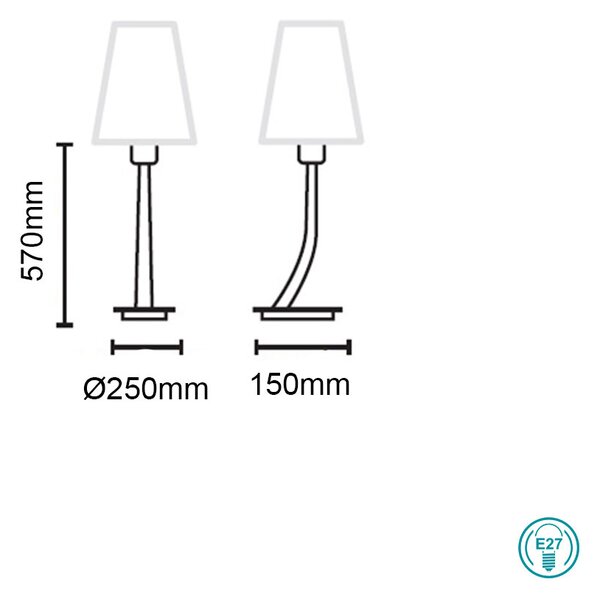 Λάμπα Επιτραπέζια Faro Rem 29685-05 Οξυντέ-Μπεζ