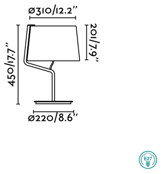 Λάμπα Επιτραπέζια Faro Berni 29332 Λευκή