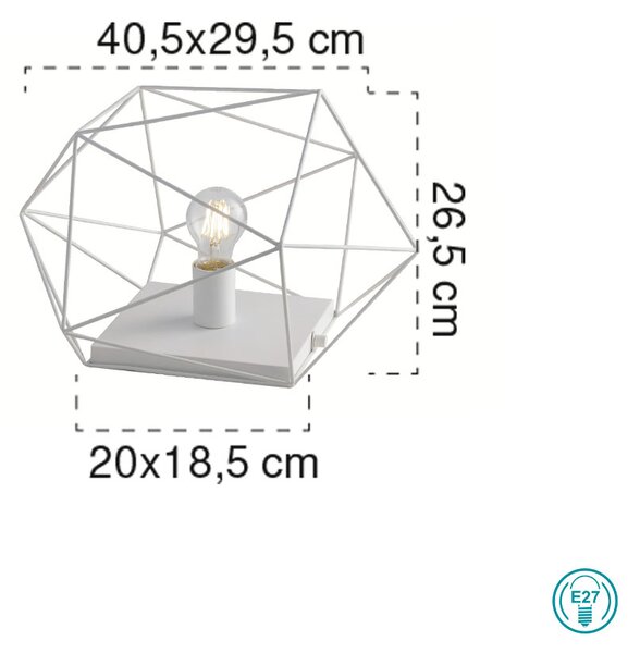 Λάμπα Επιτραπέζια Fan Europe I-Abraxas-L1 Bco 8031414871636 Λευκό Ματ