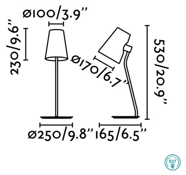 Λάμπα Επιτραπέζια Faro Lupe 29997