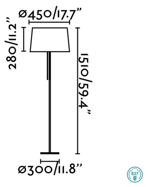 Φωτιστικό Δαπέδου Faro Volta 20029 Λευκό