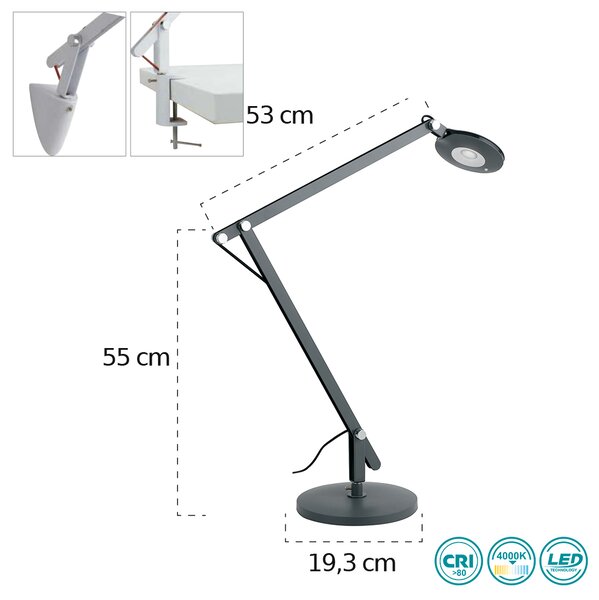 Πορτατίφ Fan Europe LEDT-Locke-Grey 8031440358217 Γκρι