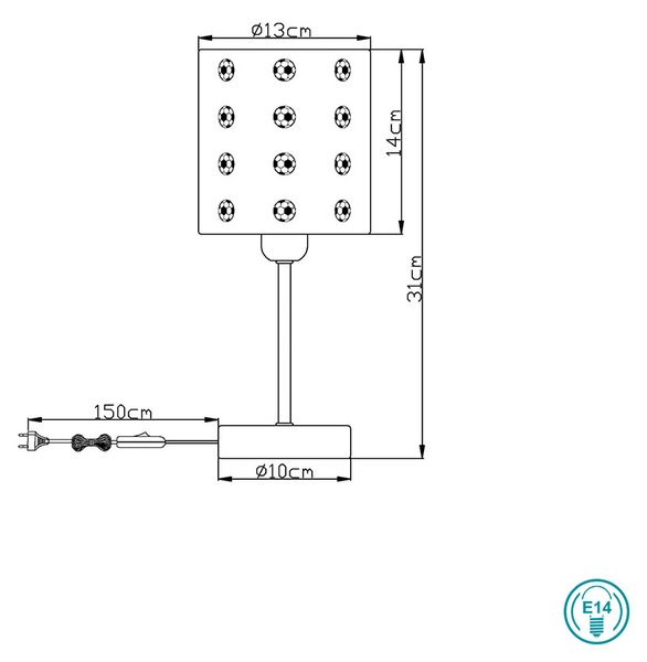 Πορτατίφ Γραφείου Παιδικό Globo Lighting Lemmi 54009T