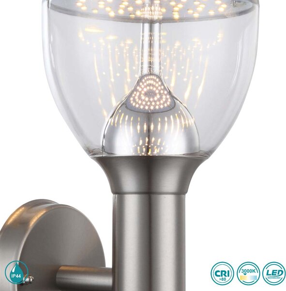 Απλίκα Εξωτερικού Χώρου Globo Lighting Callisto 34250 Ανοξείδωτο