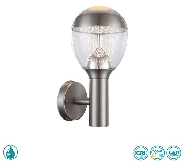 Απλίκα Εξωτερικού Χώρου Globo Lighting Callisto 34250 Ανοξείδωτο
