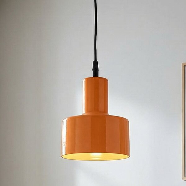 PR Home Κρεμαστό φωτιστικό Solo Small με βύσμα Ø13cm, πορτοκαλί, Πορτοκαλί, Σαλόνι / τραπεζαρία, Μέταλλο