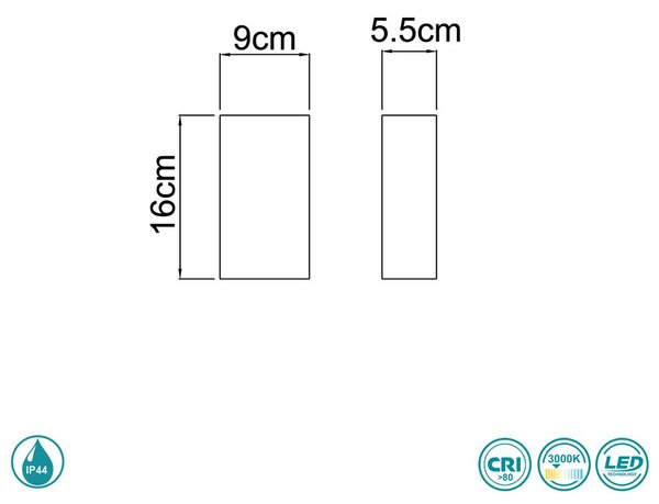 Απλίκα Εξωτερικού Χώρου Globo Lighting Evalia 34153