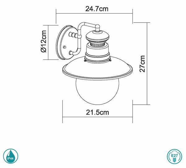 Απλίκα Εξωτερικού Χώρου Globo Lighting Sella 3272R