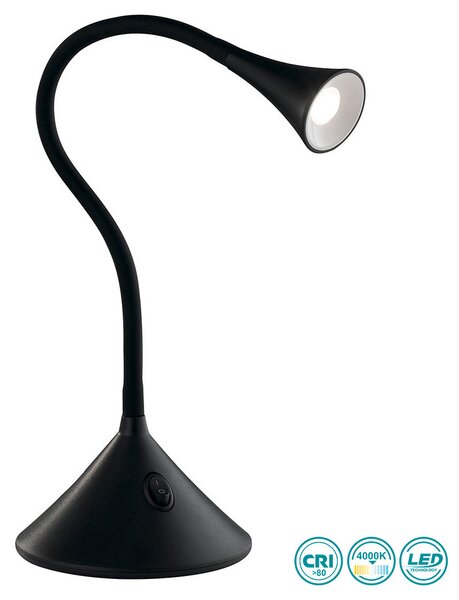 Πορτατίφ Γραφείου Fan Europe LEDT-Newton-Black 8031440358811 Μαύρο