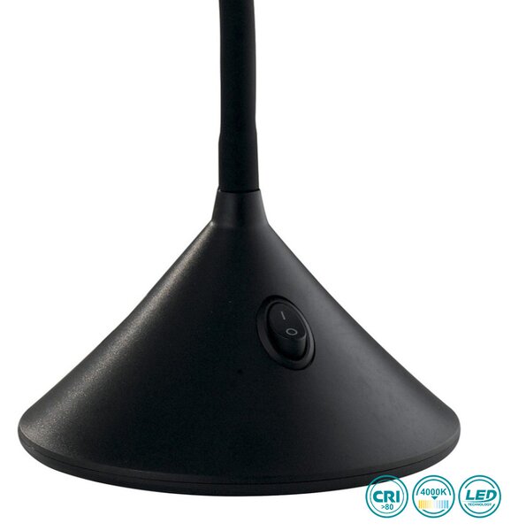 Πορτατίφ Γραφείου Fan Europe LEDT-Newton-Black 8031440358811 Μαύρο