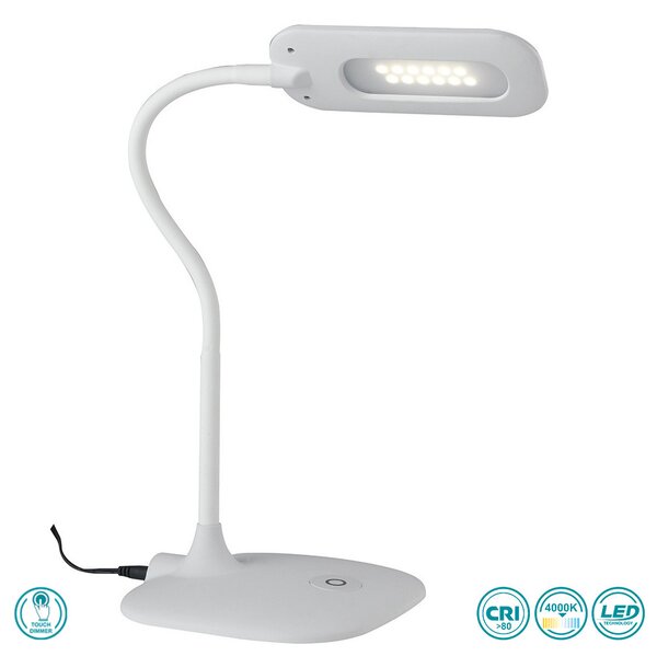 Πορτατίφ Γραφείου Fan Europe LEDT-Darwin-White 8031440357814 Λευκό