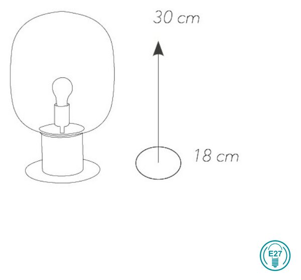 Λάμπα Επιτραπέζια Fan Europe Fellini-L18 8031440364096 Χρώμιο