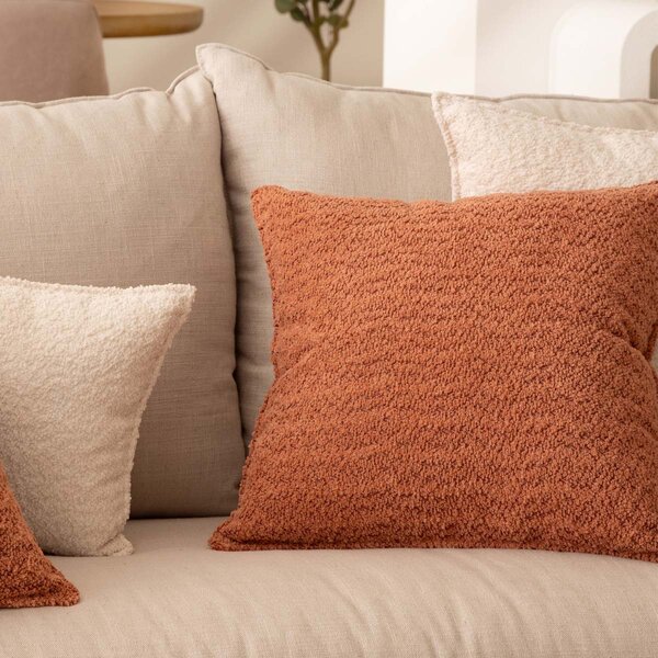 Διακοσμητικό Μαξιλάρι Μπουκλέ (45x45) A-S Soana Terracotta 204403C