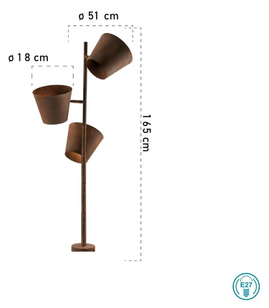 Φωτιστικό Δαπέδου Fan Europe Colt-PT3 RU 8031414875528 Σκουριά