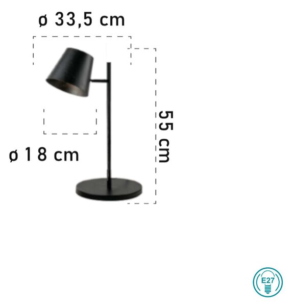 Λάμπα Επιτραπέζια Fan Europe Colt-L1 GR 8031414875474 Γκρι