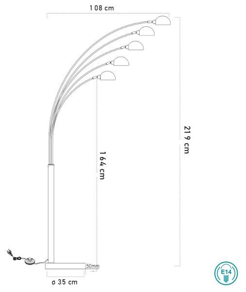 Φωτιστικό Δαπέδου Fan Europe Eracle-PT BCO 8031414877324 Λευκό