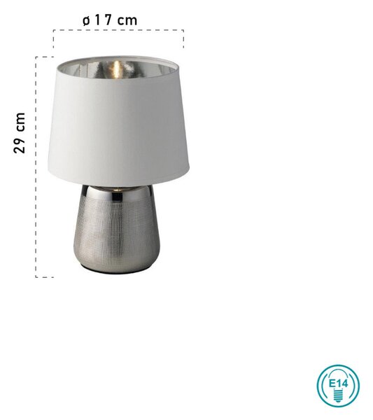 Πορτατίφ Fan Europe Ecstasy-L SIL 8031414872589 Ασημί