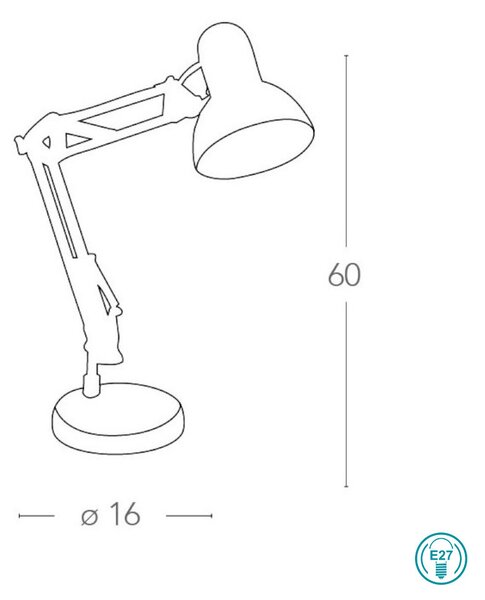 Λάμπα Επιτραπέζια Fan Europe LDT033ARC-BIANCO 8031422481094 Λευκή