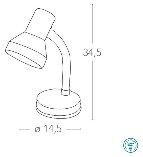 Λάμπα Επιτραπέζια Fan Europe LDT032-GIALLA 8031419621069 Κίτρινη