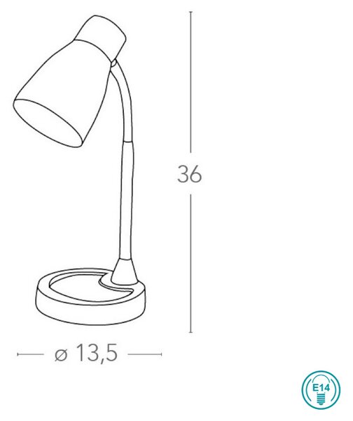 Λάμπα Επιτραπέζια Fan Europe LDT055ARK-SILVER 8031424121110 Ασημί
