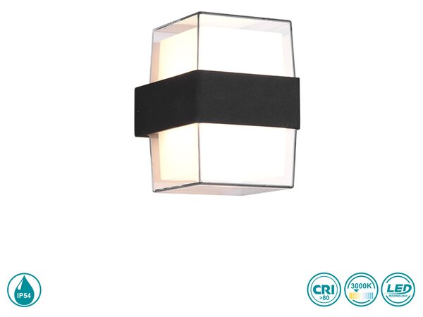 Απλίκα Εξωτερικού Χώρου RL Lighting Molina R22062142 Ανθρακί