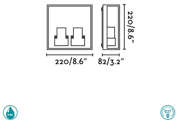 Απλίκα Εξωτερικού Χώρου Faro Pomo 71306 Ανθρακί