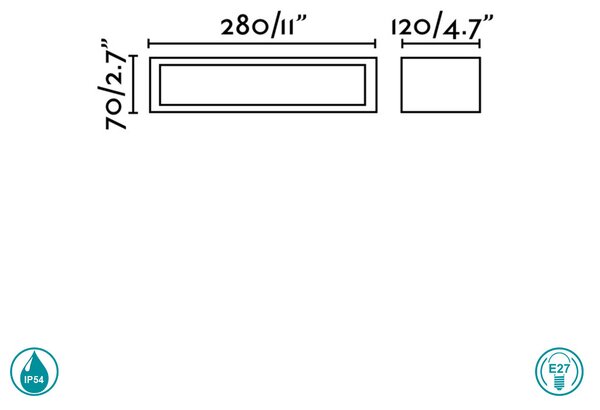 Απλίκα Εξωτερικού Χώρου Faro Natron 70887 Ανθρακί