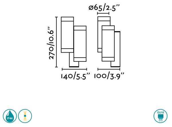 Απλίκα Εξωτερικού Χώρου Faro Steps 75502 Λευκή