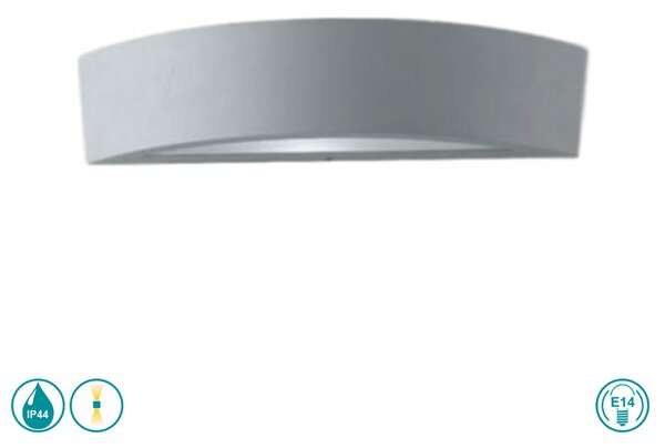 Απλίκα Εξωτερικού Χώρου Intec I-Tucson-AP SIL 8031414862184 Ασημί