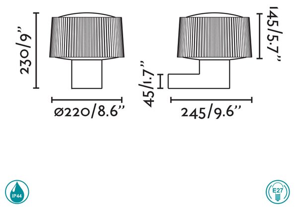 Απλίκα Εξωτερικού Χώρου Faro Muffin 74432A-04 Ανθρακί