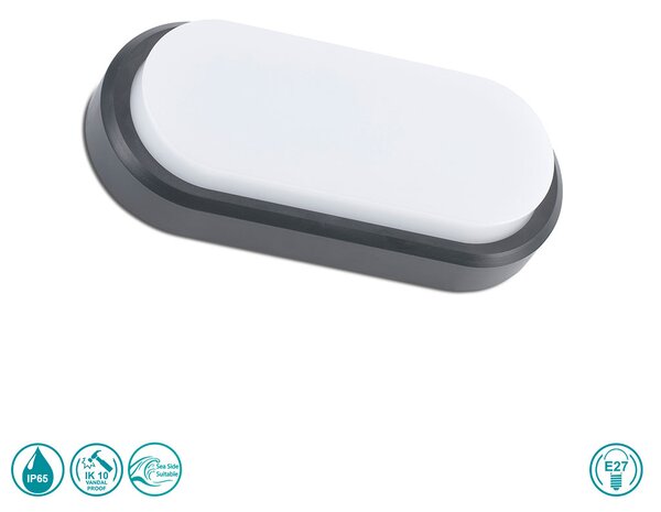Απλίκα Εξωτερικού Χώρου Faro Fred XL 70667 Ανθρακί