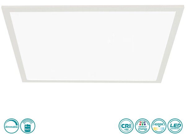 Φωτιστικό Panel Χωνευτό Intec Panel-60x60-RGBW 8031414861064 (RGB + 4000K)