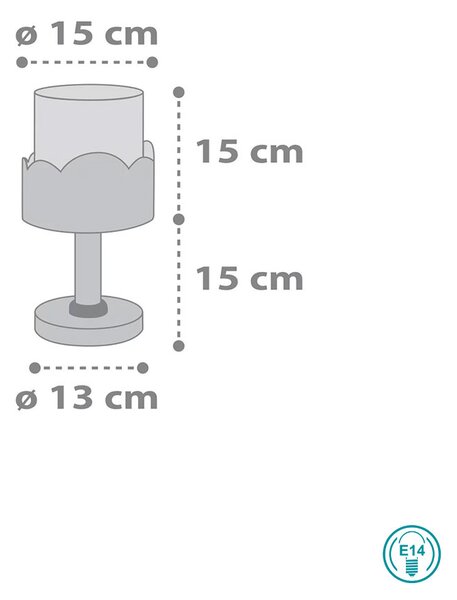 Φωτιστικό Πορτατίφ Παιδικό Ango Moon Gray 61231E