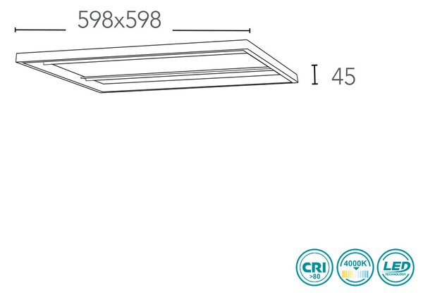 Πλαίσιο Αλουμινίου Intec Panel-60x60-MT GR 8031414871452 Γκρι