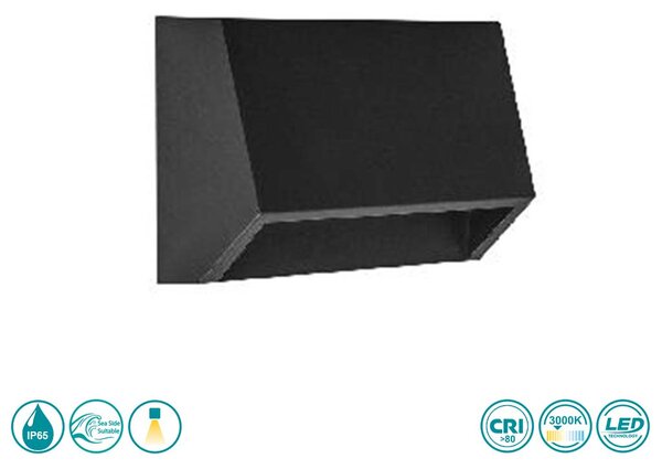 Απλίκα Εξωτερικού Χώρου Sole Luce Janet 21-4013-19 Ανθρακί (3000K)