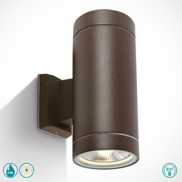 Απλίκα Εξωτερικού Χώρου One Light Cylinder 67132/BR Σκουριά