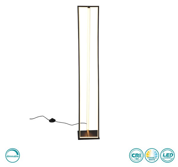 Φωτιστικό Δαπέδου Trio Lighting Edge 426810132 Μαύρο Ματ