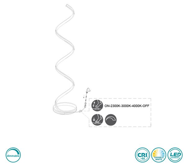 Φωτιστικό Δαπέδου Trio Lighting Yara 426219132 Μαύρο Ματ