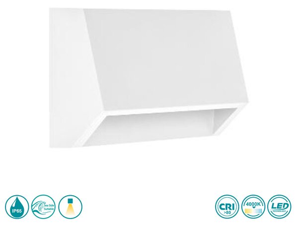 Απλίκα Εξωτερικού Χώρου Sole Luce Janet 21-4014-1 Λευκή (4000K)