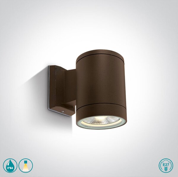 Απλίκα Εξωτερικού Χώρου One Light Cylinder 67132E/BR Σκουριά