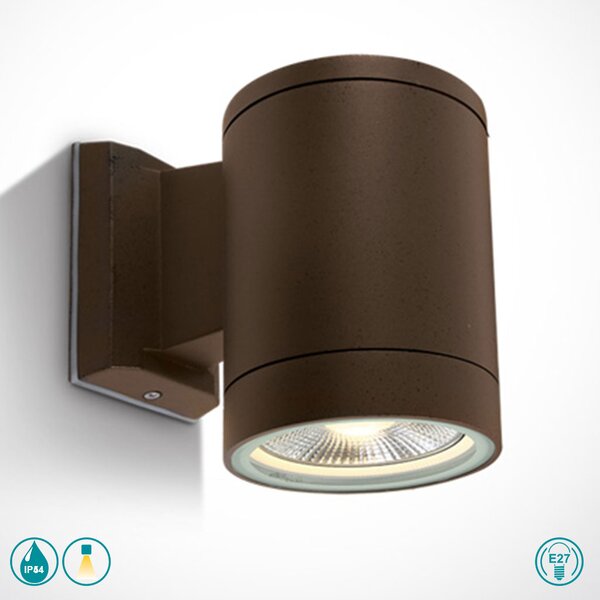 Απλίκα Εξωτερικού Χώρου One Light Cylinder 67132E/BR Σκουριά