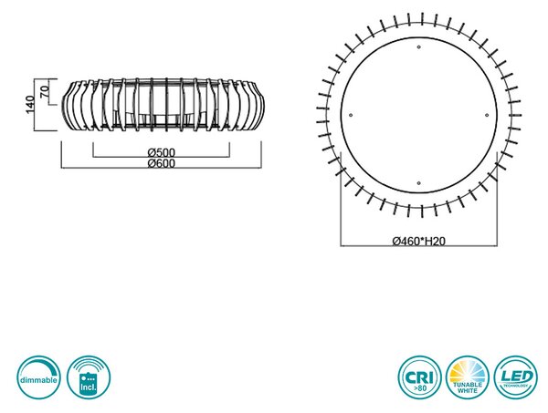 Φωτιστικό Οροφής RL Lighting Monte R62171930 Φυσικό Ξύλο