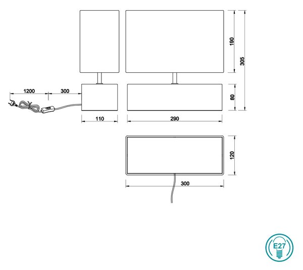 Πορτατίφ RL Lighting Woody R50181030 Λευκό