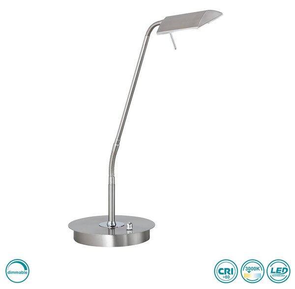 Φωτιστικό Επιτραπέζιο Wofi 321 Cory 8321.01.54.6000 Νίκελ Ματ