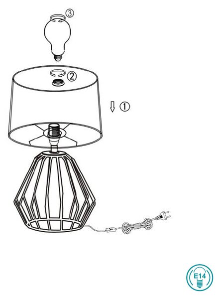 Πορτατίφ RL Lighting Chuck R50931001 Λευκό