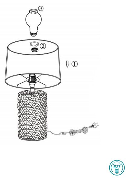 Λάμπα Επιτραπέζια RL Lighting Mala R50941944 Καφέ-Μπεζ