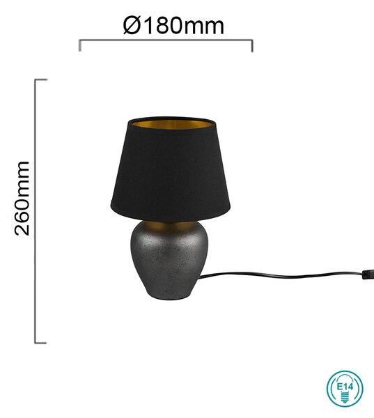Πορτατίφ RL Lighting Abby R50601002 Μαύρο-Χρυσό