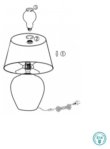 Πορτατίφ RL Lighting Abby R50601001 Λευκό